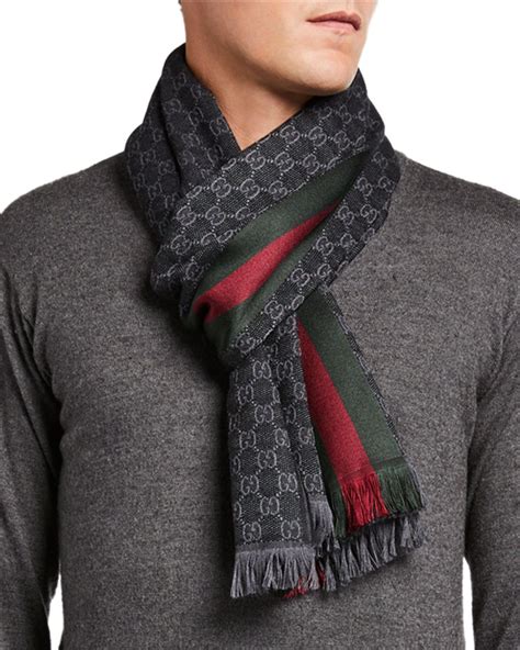 gucci men's scarf australia|gucci scarf men's silk.